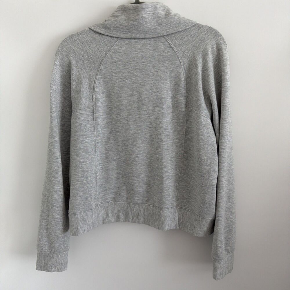 Quince M Supersoft Fleece Half Zip Heather Gray Long Sleeve Pullover Lighthouse - Picture 4 of 14